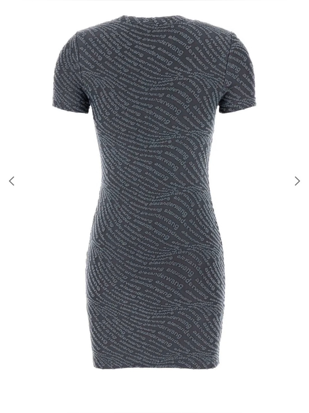NWT Alexander Wang gray jacquard logo mini dress size large
